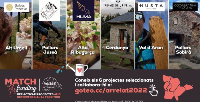 En marxa una nova edició del Matchfunding per finançar projectes amb retorn social al territori de l’Alt Pirineu i Aran